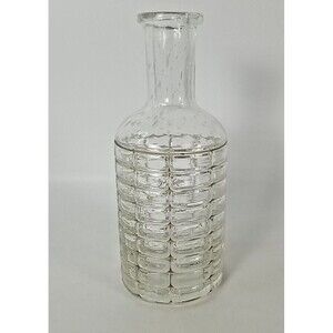 VINTAGE Bubble Glass Wire Basket Metal Cage Bottle Hand Blower Art Glass 8.25 in